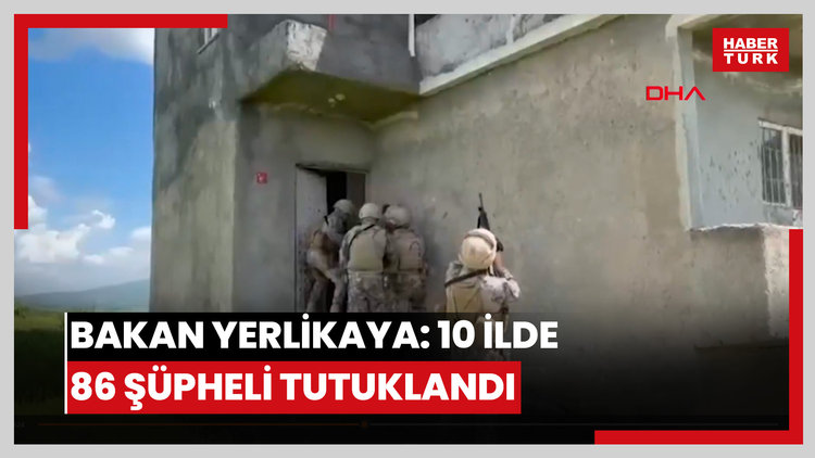 Bakan Yerlikaya: 10 ilde 11 organize suç örgütüne yönelik yapılan operasyonlarda 86 şüpheli tutuklandı