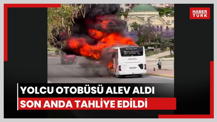 Alev aldı, yolcular son anda kurtuldu