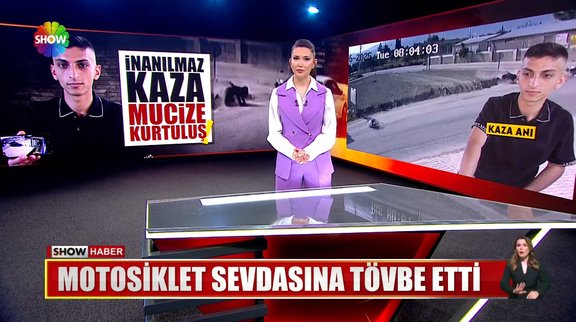Motosiklet sevdasına tövbe etti!