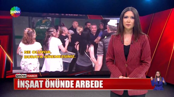 İnşaat önünde arbede!