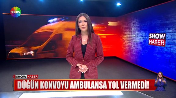 Düğün konvoyu ambulansa yol vermedi!