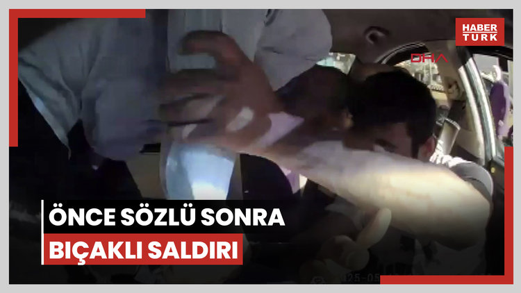 Gaziantep'te taksicinin aracına binen yolcu tarafından bıçaklanması kamerada