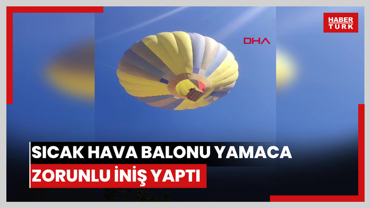 Sıcak hava balonu yamaca zorunlu iniş yaptı