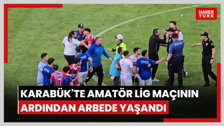 Karabük'te amatör lig maçının ardından arbede yaşandı