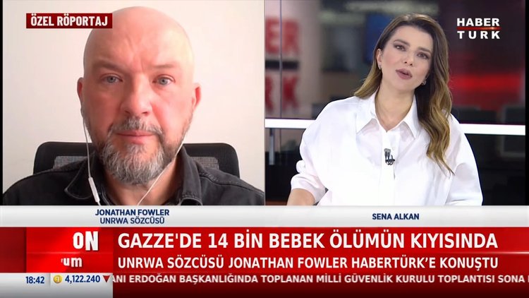 UNRWA Sözcüsü Fowler Habertürk'e konuştu
