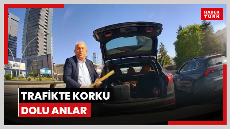 Trafikte tartıştığı sürücünün üzerine beyzbol sopasıyla yürüdü; o anlar kamerada