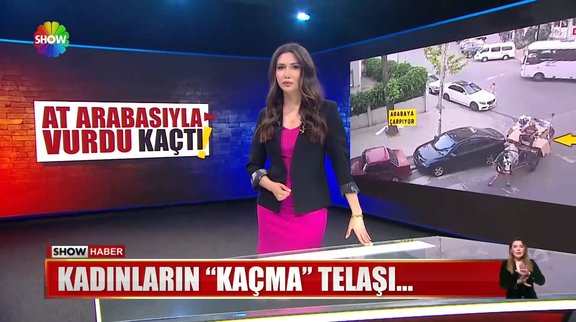 At arabasıyla kaza yapıp kaçtılar!