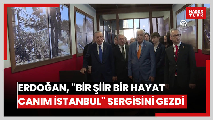 Cumhurbaşkanı Erdoğan, "Bir Şiir Bir Hayat Canım İstanbul" sergisini gezdi