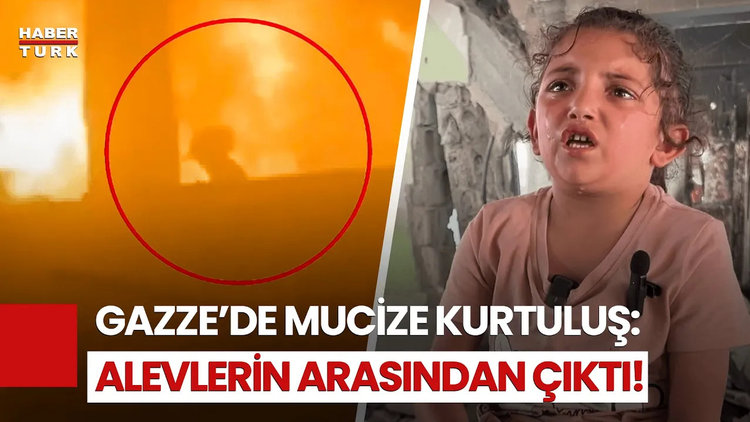 Gazze&#039;de Sözün Bittiği Yer! Alevlerin İçindeki Küçük Kız Böyle Görüntülendi!