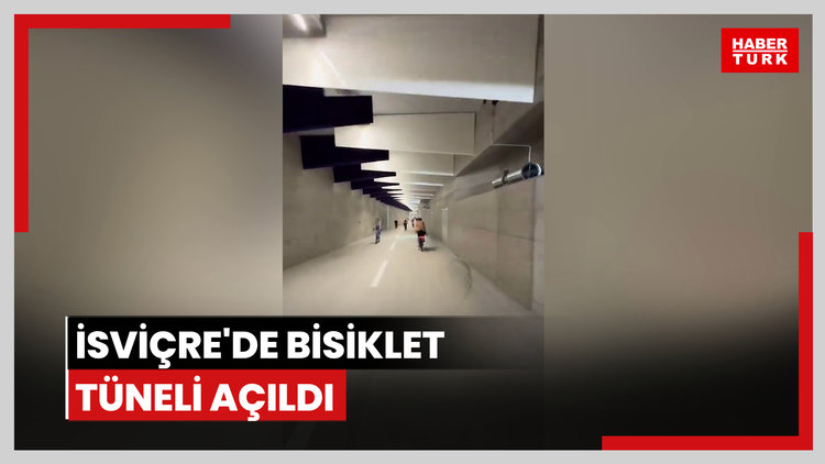 İsviçre'de bisiklet tüneli açıldı