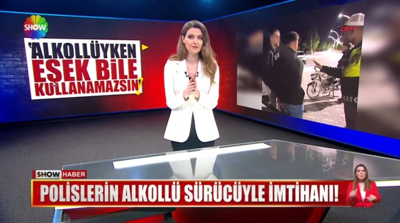 Polislerin alkollü sürücüyle imtihanı! 