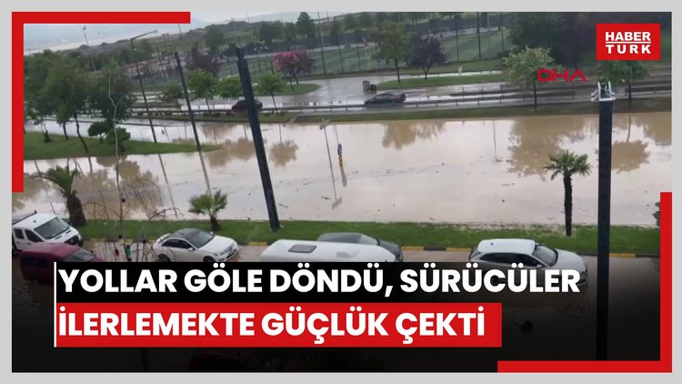 Trabzon şiddetli yağış: Yollar göle döndü, sürücüler ilerlemekte güçlük çekti