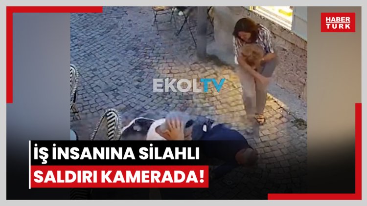 İş insanına silahlı saldırı kamerada!