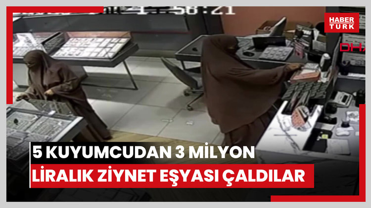 İstanbul'da 5 kuyumcudan 3 milyon liralık ziynet eşyası çaldılar; 16 yaşında 51 suç kaydı var