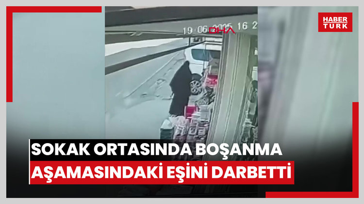 Arnavutköy'de sokak ortasında boşanma aşamasındaki eşini darbetti