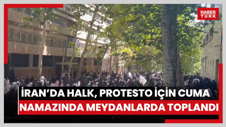 İran'da halk, İsrail saldırılarını protesto etmek için Cuma namazında meydanlarda toplandı