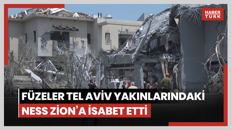 İran'ın İsrail'e düzenlediği misilleme saldırısında bazı füzeler Tel Aviv yakınlarındaki Ness Zion'a isabet etti