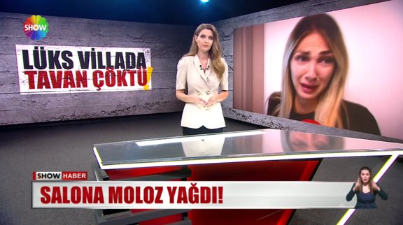 Lüks villada tavan çöktü!