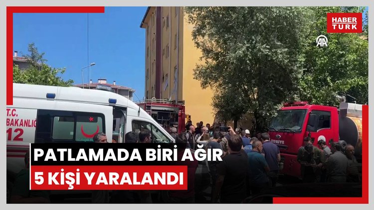 Doğal gazdan kaynaklanan patlamada biri ağır 5 kişi yaralandı