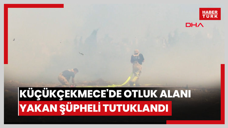 Küçükçekmece'de otluk alanı yakan şüpheli tutuklandı