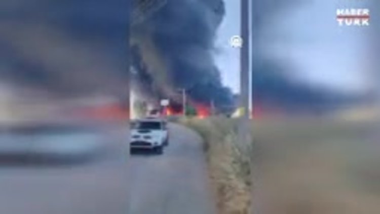 Bursa'da korkutan fabrika yangını!