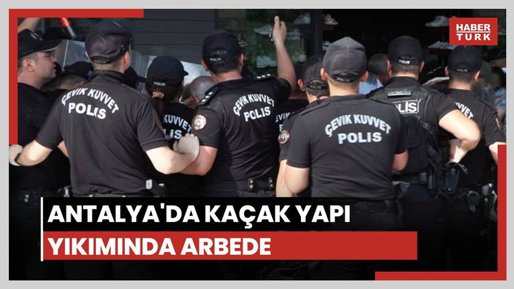 Kaçak yapıların yıkımında arbede