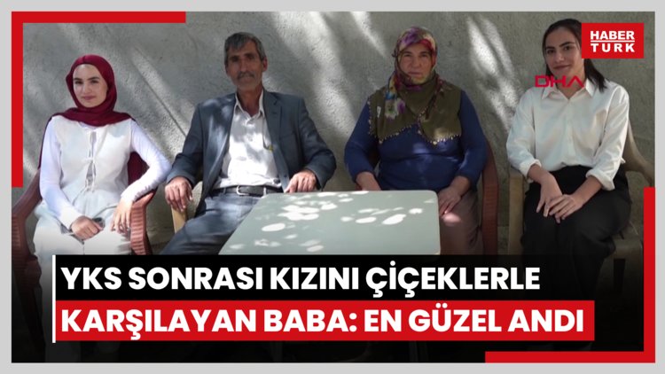 YKS sonrası kızını çiçeklerle karşılayan baba: Dünyanın en güzel anıydı