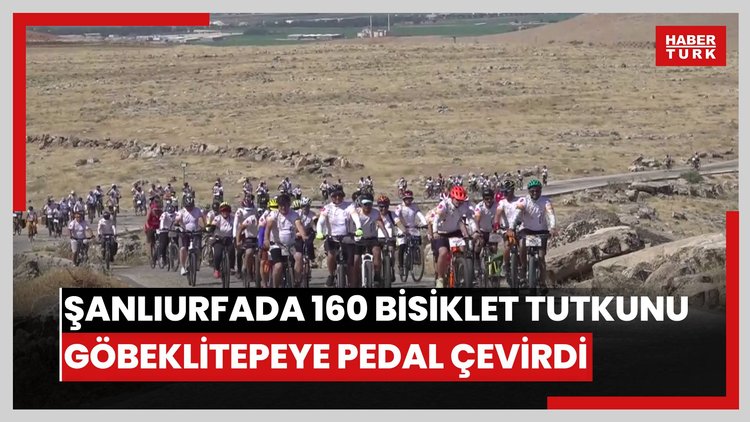 Şanlıurfada 160 bisiklet tutkunu Göbeklitepeye pedal çevirdi