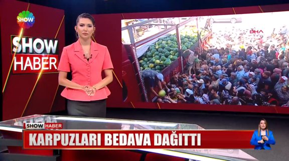 Karpuzları bedava dağıttı!