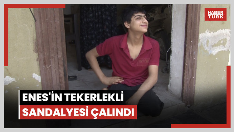 Enes'in tekerlekli sandalyesi çalındı şimdi emekleyerek geziyor