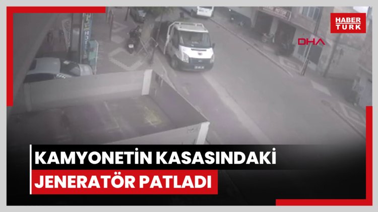 Kamyonetin kasasındaki jeneratör patladı; alevler tamirciye sıçradı