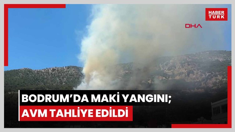 Bodrum'da maki yangını; AVM tahliye edildi