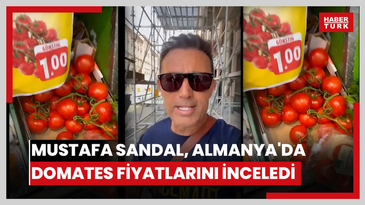 Mustafa Sandal, Almanya'da domates fiyatlarını inceledi