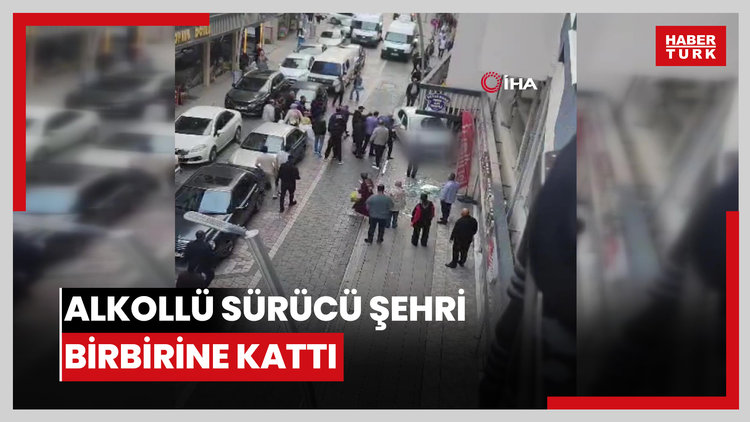 Alkollü sürücü şehri birbirine kattı, 2 çocuk otomobilin altında kalmaktan son anda böyle kurtuldu