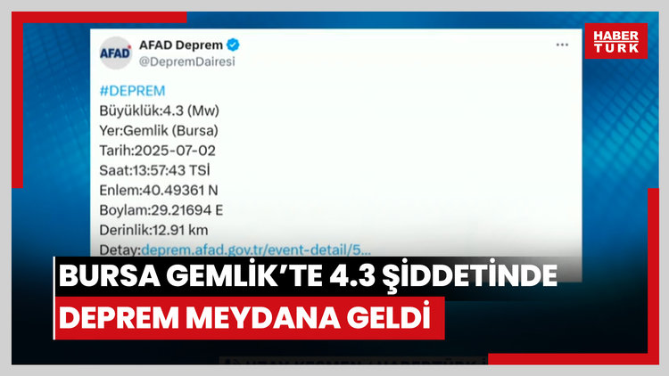İstanbul'da hissedildi: 4.3! Gemlik beşik gibi!