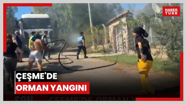 Çeşme'de orman yangını