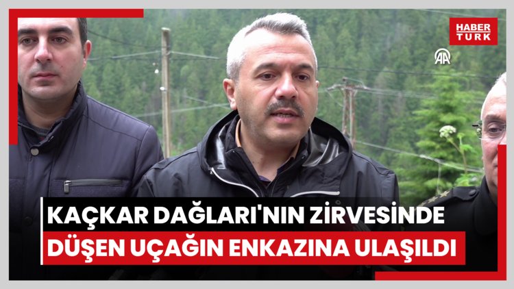 Kaçkar Dağları'nın zirvesinde düşen uçağın enkazına ulaşıldı
