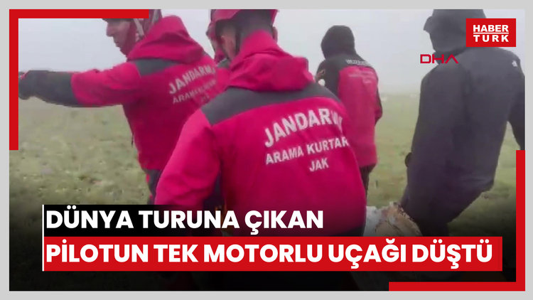 Dünya turuna çıkan pilotun tek motorlu uçağı düştü; pilot öldü, kadın yolcuya sağ ulaşıldı