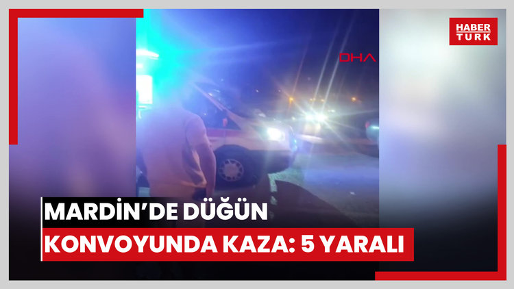 Mardin'de düğün konvoyunda kaza: 5 yaralı