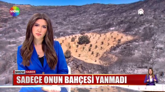 Sadece onun bahçesi̇ yanmadı!