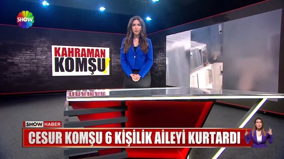 Cesur komşu 6 ki̇şi̇li̇k ai̇leyi̇ kurtardı!