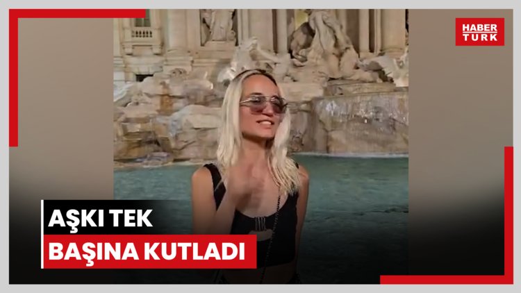 Aşkı tek başına kutladı
