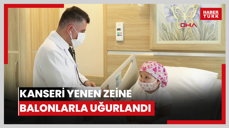 Kanseri Türkiye'de yenen Zeine, balonlarla Kazakistan'a uğurlandı