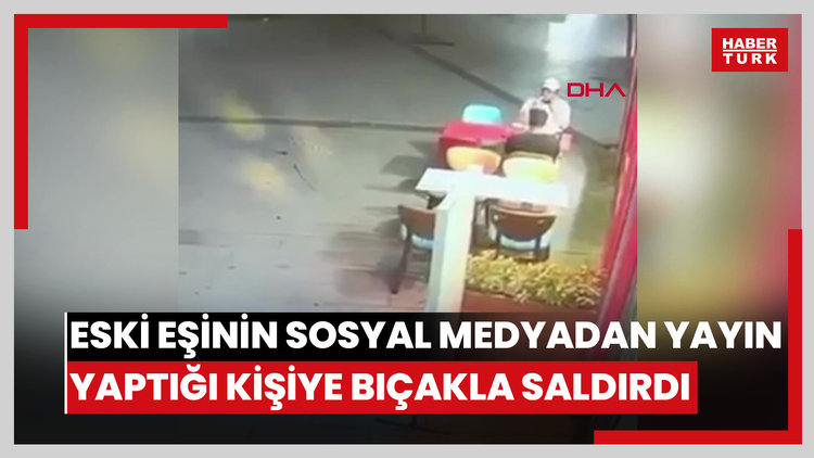Kağıthane'de eski eşinin sosyal medyadan yayın yaptığı kişiye bıçakla saldırdı; o anlar kamerada