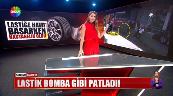 Lastik bomba gibi patladı! 