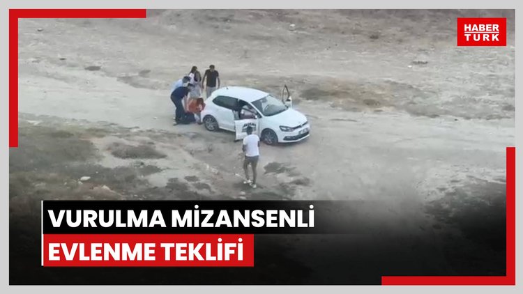Kız arkadaşına vurulma mizansenli evlenme teklifi