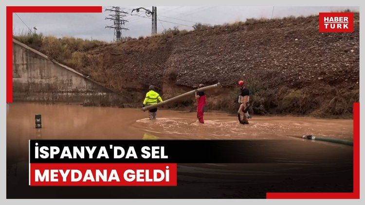 İspanya'da sel meydana geldi