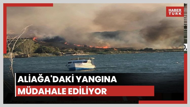 Aliağa'da yangın rüzgarın etkisiyle büyüdü