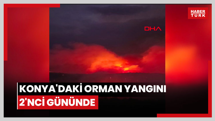 Konya'daki orman yangını 2'nci gününde