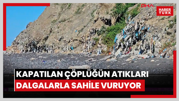 2009'da kapatılan çöplüğün atıkları dalgalarla sahile vuruyor